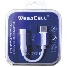 Android Compatible USB Type C to 3.5 MM Aux Adapter - WegaCell: WL-193TYC-CN