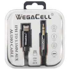 Apple Compatible Lightning to 3.5 MM Aux Cable - WegaCell: WL-194IPH-AX