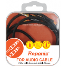  HiFi Stereo Sound Braided 3 Ft - Aux Cable - Reponic: RP-AX205