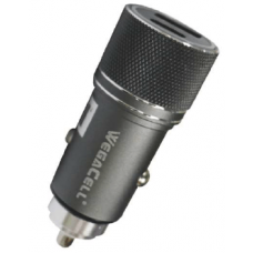 Universal Dual Port Fast Charging USB C-USB Car Charger. WegaCell: WL-117PD-DCH