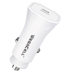 Universal Port Fast Charging USB C Car Charger. WegaCell: WL-120PD-DCH