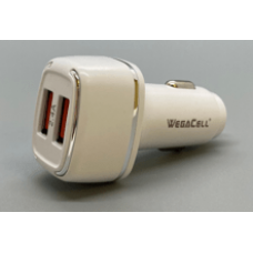 Universal Dual Port Fast Charging USB Car Charger - WegaCell: WL-2USB97-DCH