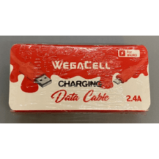 Android V8 Micro USB Braided Fast Charging 3 Ft TPE Data Cable - WegaCell: WL-3CBL104-MCR