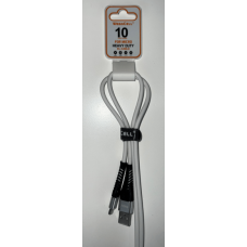 Android V8 Micro USB Braided Fast Charging 10 Ft TPE Data Cable - WegaCell: WL-10FTCBL164-MCR