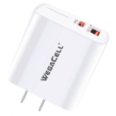 Universal Dual Port Fast Charging USB Home Wall Charger  - .WegaCell: WL-195PD-HC