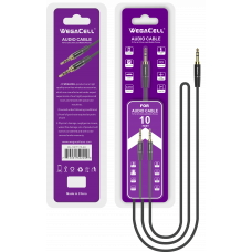HiFi Stereo Sound Braided 10 Ft - Aux Cable - WegaCell: WL-10FT174-AX