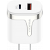 Apple Compatible Combo of Universal Dual Port Fast Charging USB C-USB Home Wall PD Charger and Lightning-USB Type C Cable - WegaCell: WL-1605IPD-HC