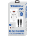 Apple Compatible Combo of Universal Dual Port Fast Charging USB C-USB Car PD Charger and Lightning-USB Type C Cable - WegaCell: WL-1607IPD-DCH