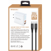 Android Compatible Combo of Universal Dual Port Fast Charging USB C-USB Home Wall PD Charger and USB Type C-USB Type C Cable - WegaCell: WL-1611TPD-HC