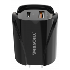 Universal Dual Port Fast Charging USB C-USB Home Wall Charger  - .WegaCell: WL-65PD-HC