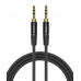 HiFi Stereo Sound Braided 6 Ft - Aux Cable - WegaCell: WL-6FT179-AX