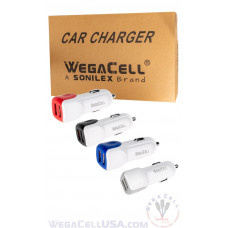 Universal Dual Port Fast Charging USB - Car Charger - WegaCell: WL-2USB42-DCH