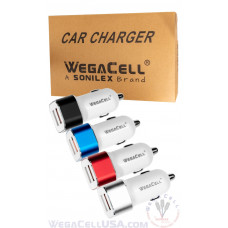 Universal Dual Port Fast Charging USB - Car Charger - WegaCell: WL-2USB45-DCH