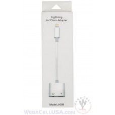 Apple iPhone 2-in-1 Charger-Aux Splitter Adapter - WegaCell: WL-43IPH-CN