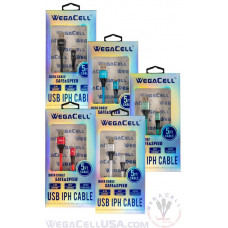 Apple Compatible Fast Charging 5 Ft Lightning TPE Data Cable - WegaCell: WL-5CBL12-IPH
