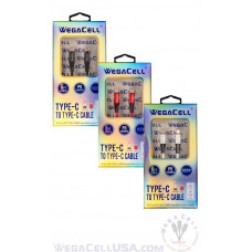 Android Type C USB -Type C Fast Charging 6 Ft TPE Data Cable - WegaCell: WL-74TYC-TYC