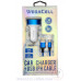 Apple Compatible Universal Dual Port Car Charger Lightning Cable Combo - WegaCell: WL-1604IPH-2DCH Apple Compatible Universal Dual Port Car Charger Lightning Cable Combo - WegaCell: WL-1604IPH-2DCH