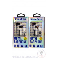 Apple Compatible In-Ear Stereo Earphone Noise Isolating Heavy Bass - WegaCell: WL-72IPH-HF Apple Compatible In-Ear Stereo Earphone Noise Isolating Heavy Bass - WegaCell: WL-72IPH-HF