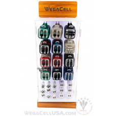 Rotating LED Double-Sided Lockable Counter Display Rack 150 pcs. Model No. WegaCell: WL-9912ASD Rotating LED Double-Sided Lockable Counter Display Rack 150 pcs. Model No. WegaCell: WL-9912ASD