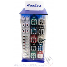 Rotating Double-Sided Lockable Counter Display Rack 144 pcs. Model No. WegaCell: WL-9914ASD Rotating Double-Sided Lockable Counter Display Rack 144 pcs. Model No. WegaCell: WL-9914ASD